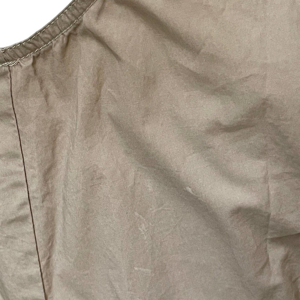 Marissa Webb Collective Khaki Beige Sleeveless Ruffle Wrap Mini Dress Size 4 - Picture 10 of 14